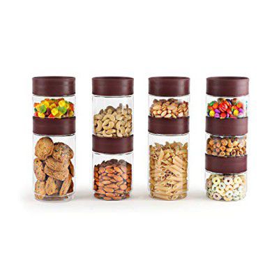 CELLO Modustack Storage Container Jar Set of 9 (500mlx5, 750mlx2, 1000mlx2)