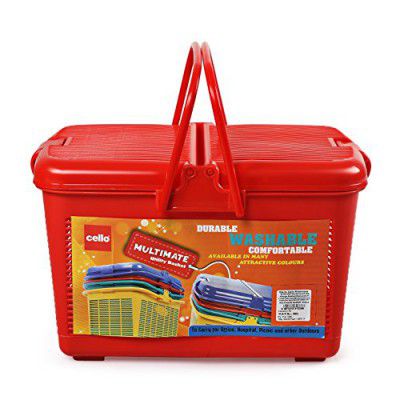 Cello Multimate Polypropylene Utility Basket, Small,Red