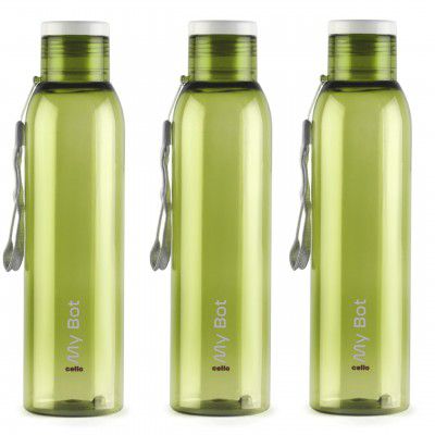 CELLO My Bot PET Water Bottle | 1000ml X 3 | Green