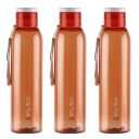 CELLO My Bot PET Bottle | 100% food grade | Leak proof and Break proof | Perfect for staying hydrated at the school,college, work, gym and outdoor adventures Water Bottle | 1000ml X 3 | Orange...