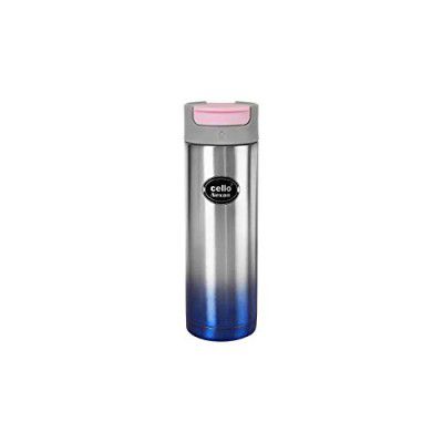 Cello Nexon Insulated Flask | Hot and Cold Stainless Steel Water Bottle | Leak Proof & Break-Proof Water Bottle | Double Walled Carry Flask for Travel, Home, Office, School | 550ml, Blue