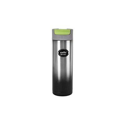 Cello Nexon Stainless Steel Double Walled Water Bottle, Hot and Cold, 550ml, Black