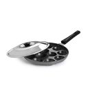 CELLO Non-Stick 12 Cavity Appam Patra Single Handle with Stainless Steel Lid...