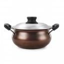 Cello Non-Stick Induction Compatible Gravy/Biryani Handi with Stainless Steel Lid, 1.5 LTR, Brown...