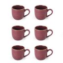 CELLO Nova Nexus Color Royale Mug Set of 6, 180ml, Purple | Scratch Resistant | Medium Mug |...