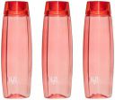 Cello Octa Premium Edition Safe Plastic Water Bottle, 1 Litre, Set of 3, Red...