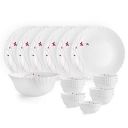 Cello Opalware Dazzle Lush Fiesta Dinner Set, 19 Units, White...