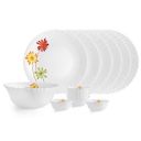 Cello Opalware Dazzle Margarita Dinner Set, 19pcs, White...