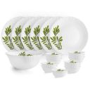 Cello Opalware Dazzle Robinia Dinner Set, 19pcs, White, Medium...