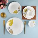 Cello Opalware Dazzle Series Autumn Leaf 35 Piece Dinner Set | Opal Glass Crockery for 6 |Opal Glass Dinner Set for Daily Use & Gifting...