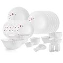 Cello Opalware Dazzle Series Lush Fiesta Dinner Set, 35Pcs | Opal Glass Dinner Set for 6...