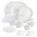 Cello Opalware Dazzle Series Tropical Lagoon Dinner Set, 35 Units...