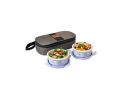 CELLO Opalware Mosaic Rose Lunch Box | 2 Container with Lid 300ml Each | Set of 2...