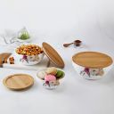 Cello Opalware Royale Mixing Bowl Set with Bamboo Lid - Millenia 500ml, 1000ml, 1500ml, White, 3pcs...