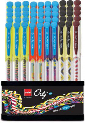 Cello Orly Gel Pens Jar | Pack of 50 | 0.6mm Tip Size