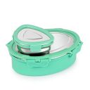 CELLO Oval Eat 2 Containers Lunch Box, 775 ml, Green...