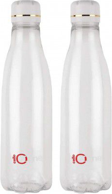 Cello Ozone Unbreakable Fridge Water Bottle | Set of 2, 1000ml - Clear