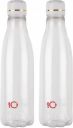Cello Ozone Unbreakable Fridge Water Bottle | Set of 2, 1000ml - Clear...