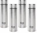 Cello Ozone ISI Certified Single Wall Leakproof & Rustproof 1000 ml Stainless Steel Bottle (Pack of 4, Silver)...