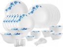 cello Pack of 35 Opalware Blue Swirl Dazzle Dinner Set  (Blue, Microwave Safe)...