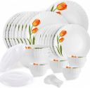 Cello Pack of 47 Opalware Dazzle Series Spring Tulip Crockery Set...