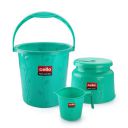 Cello Petal Bathroom Set of 3 PCs, Small, Green...