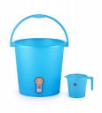 Cello Plastic Frosty Bucket Delux & Mug 2 Pcs Bathroom Set (Bucket 18 L+Mug 1 L) | Strong and Durable | Blue...