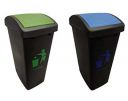 Cello Plastic Garbage Swing-Lid Dustbin 48 Ltr, Green & Blue (COMBO)...