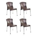 Cello Plastic Milano Chair (Brown, Set of 4)...