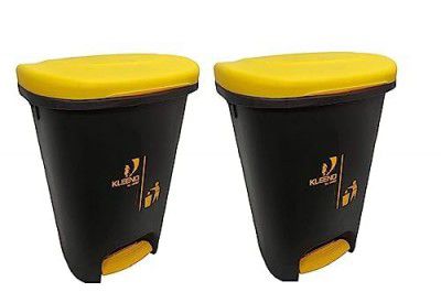 Cello Plastic Pedal Step-On Garbage Dustbin 50 Ltr, (Yellow & Yellow) Combo
