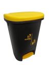 Cello Plastic Pedal Step-On Garbage Dustbin 50 Ltr, Black-Yellow...