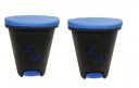 Cello Plastic Pedal Step-On Garbage Dustbin 50 Ltr,Blue/Blue (COMBO)...