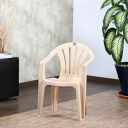 Cello Plastic Solid Capri Chair, Arm Rest - Beige...