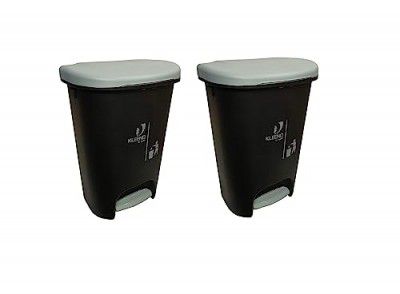Cello Plastic Step-On Pedal Garbage Dustbin (50 L, grey-grey)