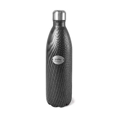Cello Premier Stainless Steel Double Walled Water Bottle, Hot and Cold, 500ml, 1 Unit, Black