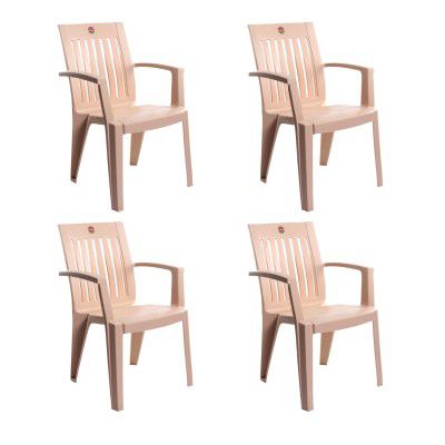Cello Prominent Set of 4 Chairs (Beige) | Strong and Durable