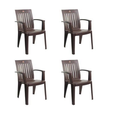 Cello Prominent Set of 4 Chairs (Ice Brown)