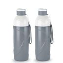 CELLO Puro Funtron 600 | Outer Plastic Body and Polyurethane Insulation | 550ml | Set of 2, Pastel Grey...