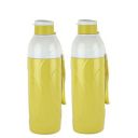 CELLO Puro Funtron 900 | Outer Plastic Body and Polyurethane Insulation | Easy Carry Wrist Belt | Keeping Content Cold for Long |730ml | Set of 2, Pastel Yellow...