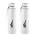 Cello Puro Steel-X Benz 900 PU Insulated Water Bottle Set of 2, 650 ml Each...