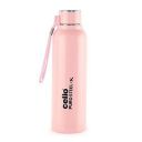 Cello Puro Steel-X Benz 900 Inner Steel Outer Plastic Water Bottle | 730ml | Pink...