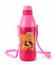 Cello Puro Steel-X Kids Zee 600 | Water Bottle with Inner Steel and Outer Plastic | Insulated Water Bottle | 540 ml, Barbie Design, Pink...