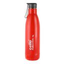 Cello Puro Steel-X Rover Water Bottle with Inner Steel and Outer Plastic, 600ml, Red...