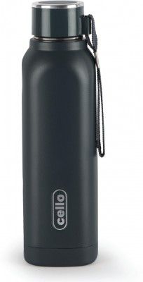 Cello Puro Steel-X Royce 600 | PU Insulation | Leak Proof | Wide Mouth | 500 ml Steel Bottle (Pack of 1, Grey)