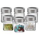 Cello Qube Fresh Glass Storage Jar, Air Tight, See-Through Lid, Clear, Set of 6 (180 ml Each)...