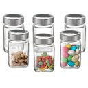 CELLO Qube Toughened Glass Jars 300 Ml, Set of 6, Clear | Glass Containers for Kitchen | Unbreakable Glass Jars...