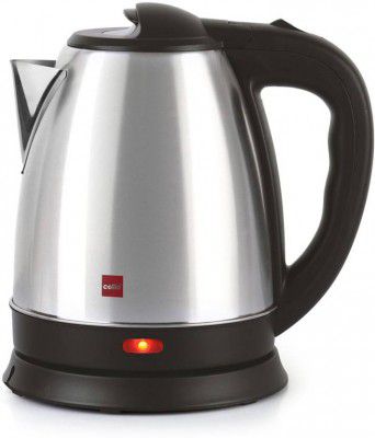 cello Quick Boil Portable Stainless Steel Electric Kettle (1.5 L, Silver, Black)