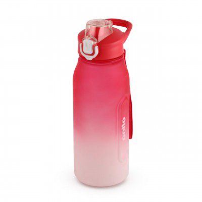 CELLO Rise N Chill Large Sipper Water Bottle, 1230ml | Pink White
