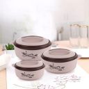 CELLO Sapphire Insulated Inner Steel Casserole Set of 3, Brown (500ml, 1000ml, 1500ml)...
