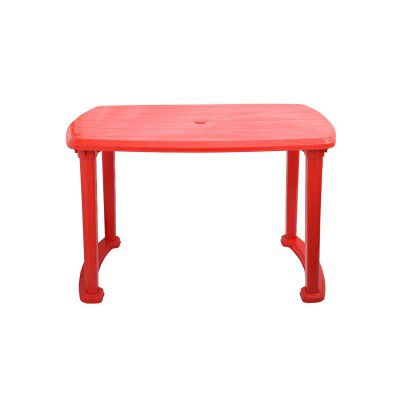 Cello Senator Four Seat Dining Table (Plastic ,Red)